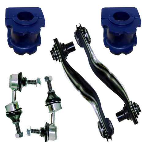 Rear Control Arms + Drop Links + Antil Roll Bar Poly Bushes KIT For Jaguar X-Type