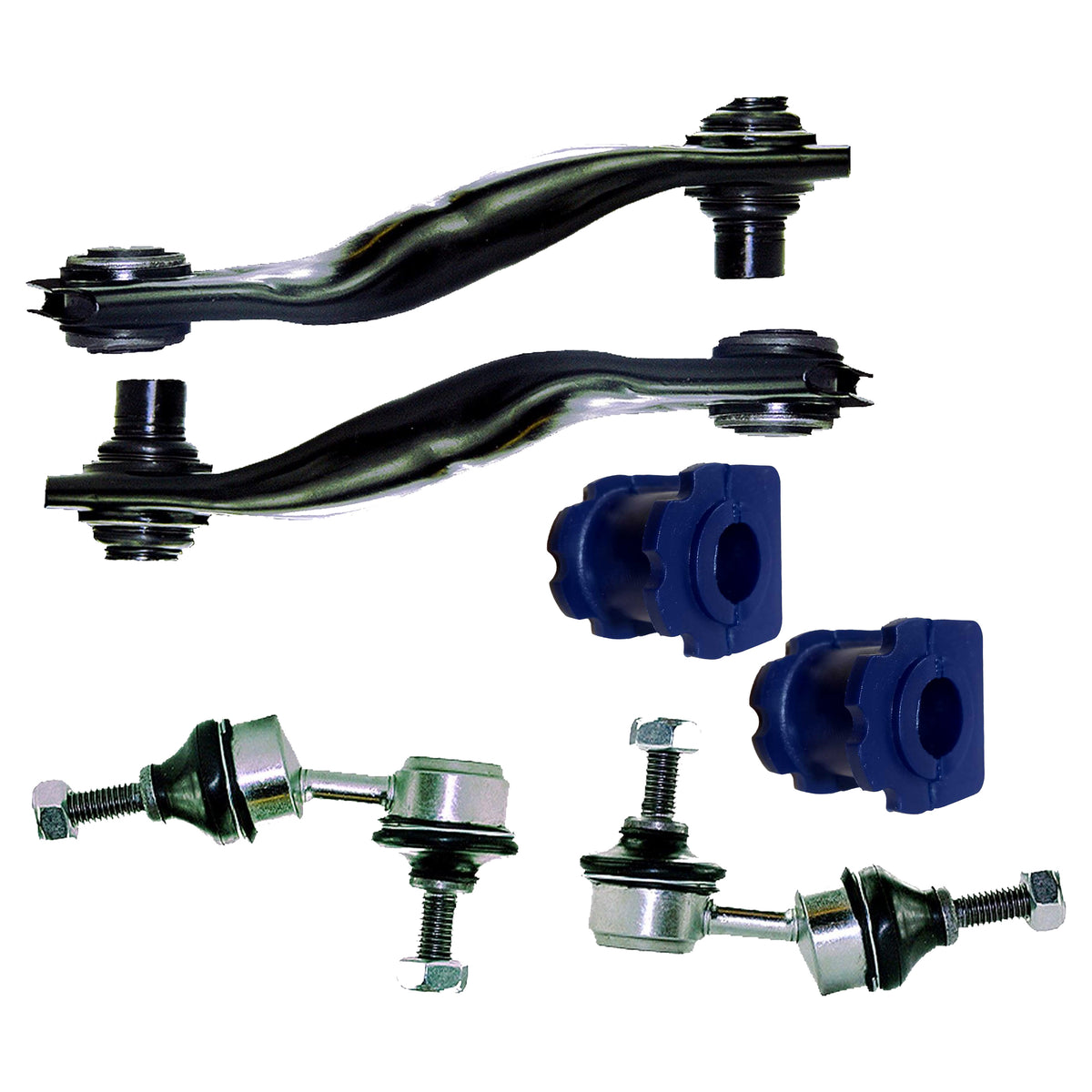 Rear Control Arms + Drop Links + Antil Roll Bar Poly Bushes KIT For Jaguar X-Type