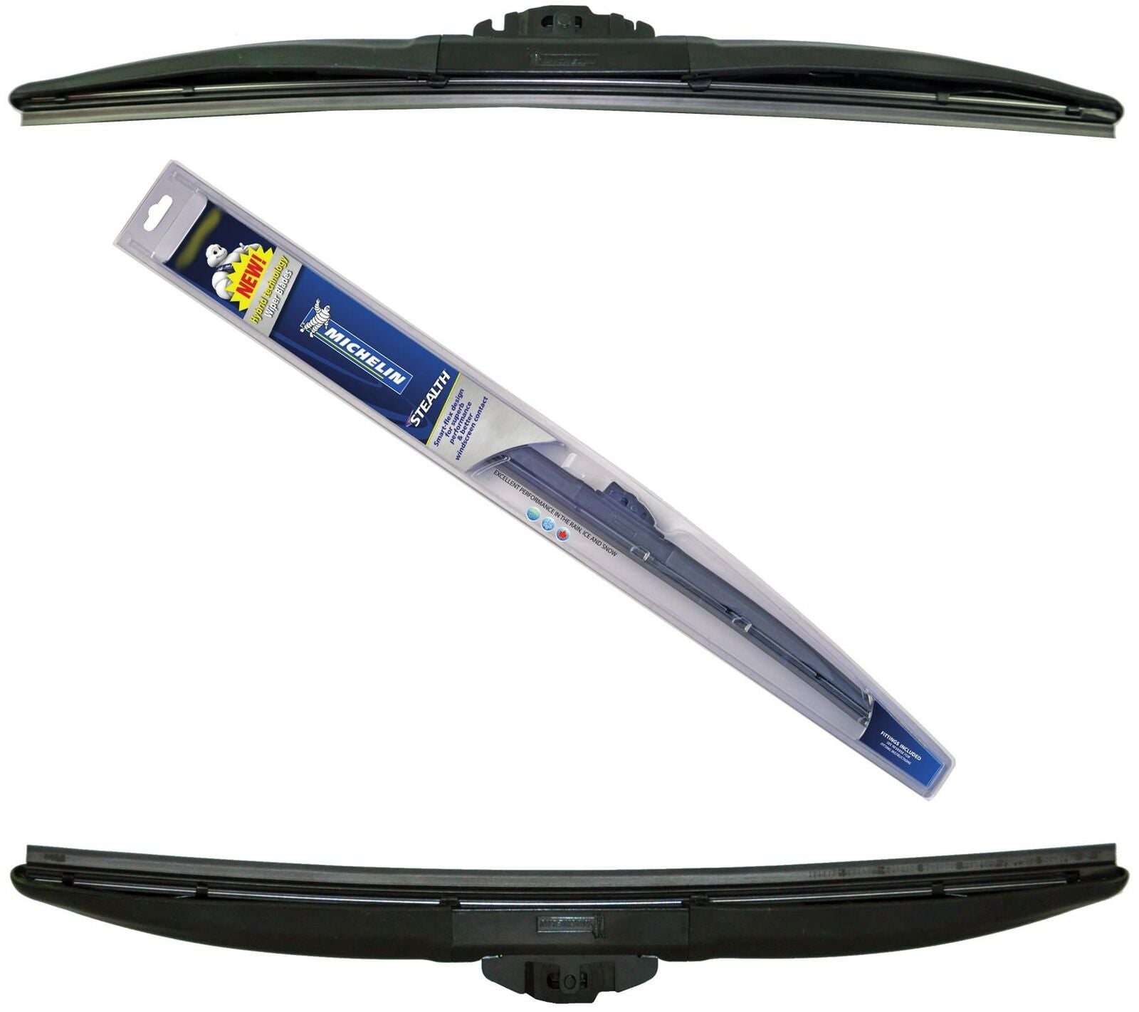 Genuine MICHELIN STEALTH Hybrid Front Wiper Blades Set 430mm/17'' + 660mm/26''