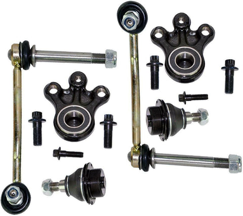 Front Suspension Lower & Upper Ball Joints + Drop Links Kit For Citroen & Peugeot 364057